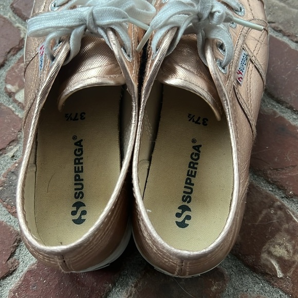Superga Rise Gold Platform Sneakers - Picture 4 of 7